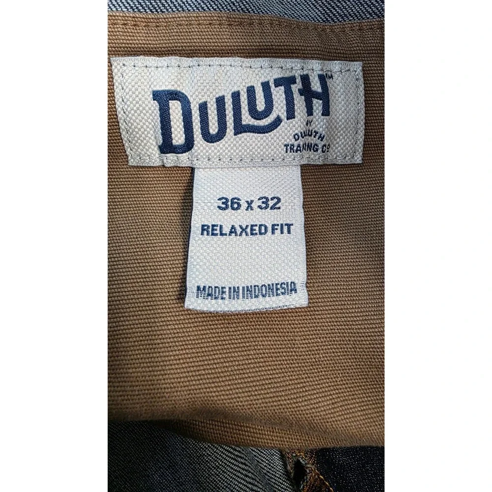 Duluth Trading Co Ballroom Double Flex Jeans Mens 36x32 Relaxed Fit Blue Denim